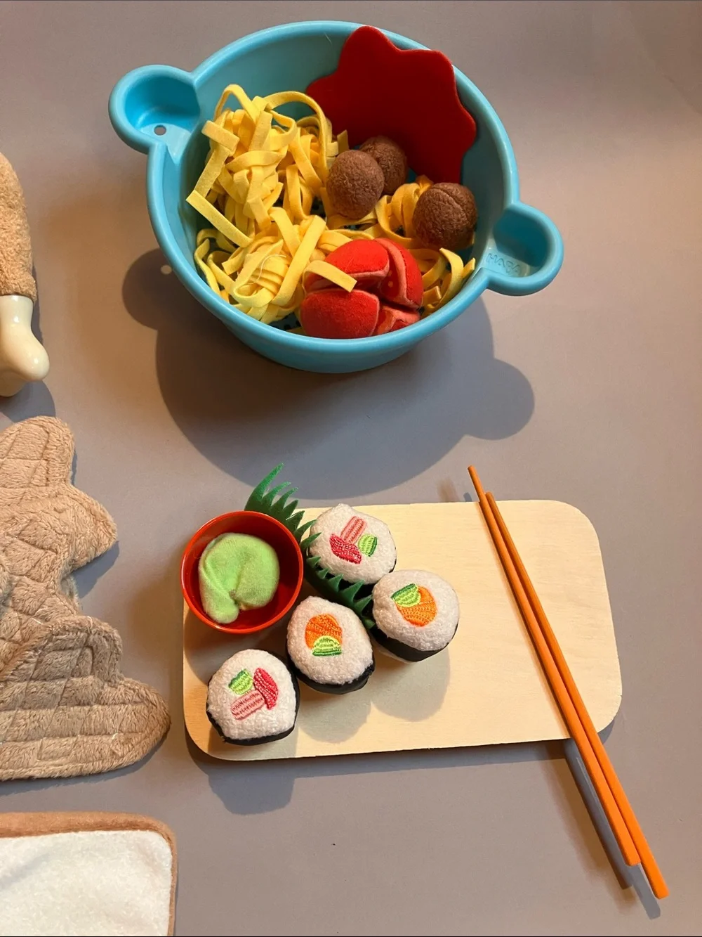 HABA and Homemade Pretend Play Food